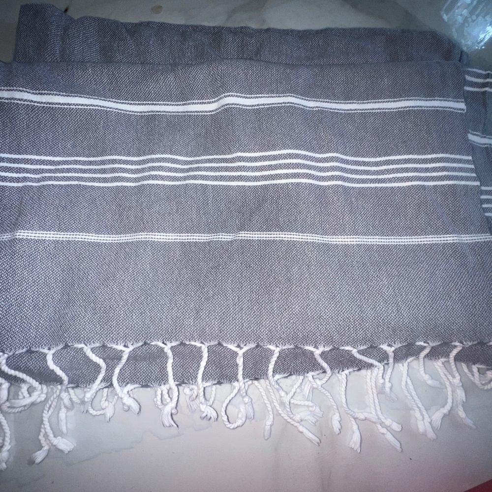 Wetcat Oversized Turkish Beach Towel Grey 100% Cotton Quick Drying Lightweight